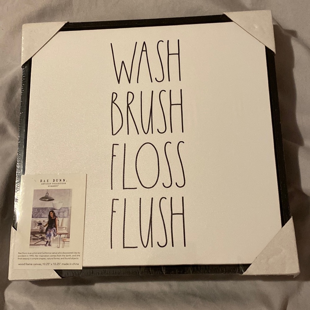 Rae Dunn Bathroom Canvas